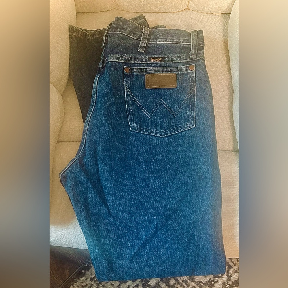 Wrangler Men's Straight Jeans - Dark Blue
